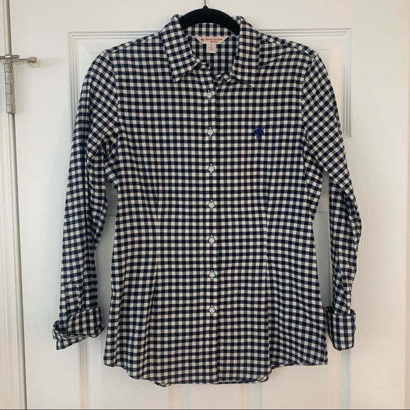 Brooks Brothers Black and White Checkered Button Down Shirt - Picture 2 of 7